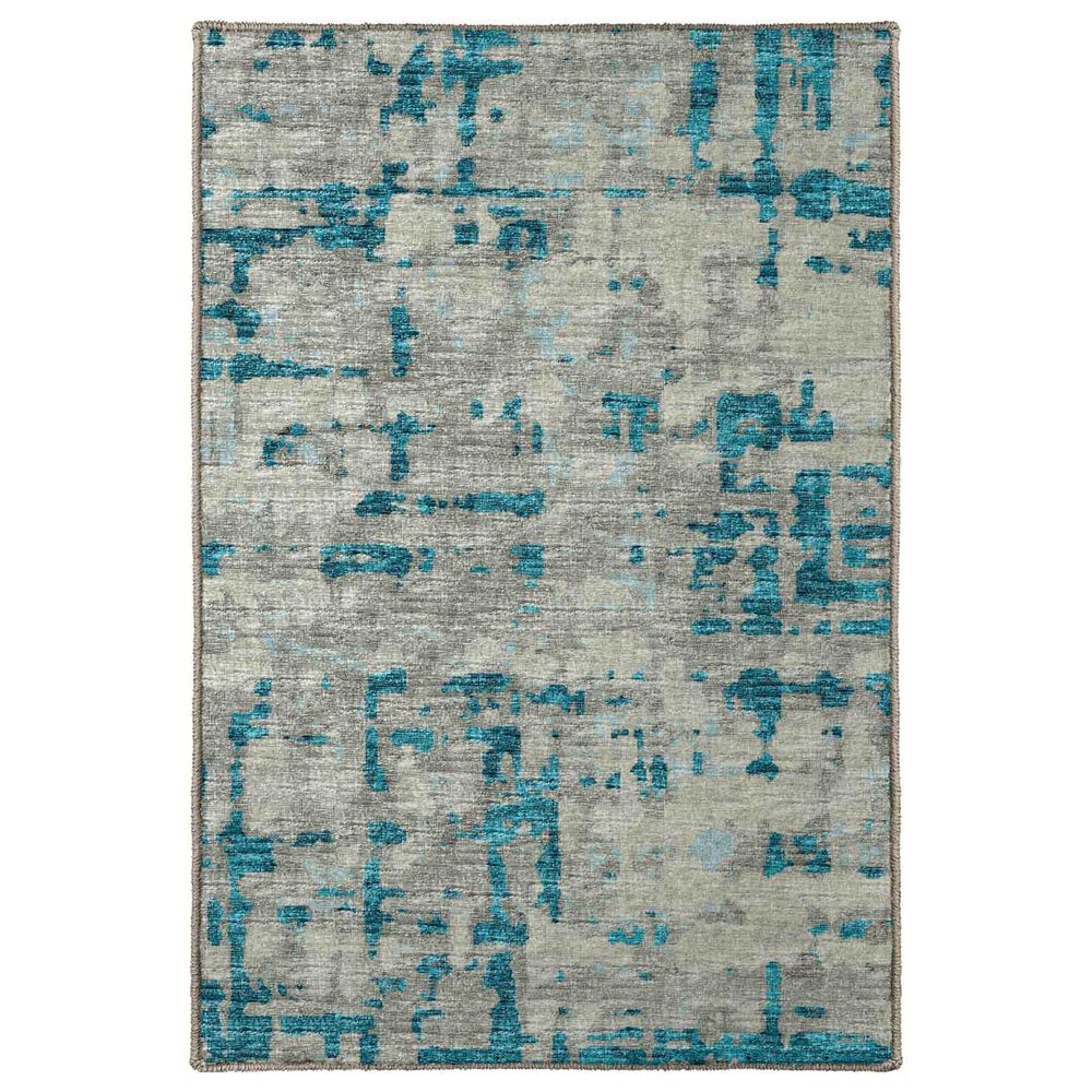 Dalyn Rug Company Brisbane Abstract 1"8" x 2"6" Teal Area Rug, , large