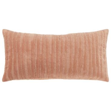 Rizzy Home 14" x 26" Striped Down Filled Lumbar Pillow in Terra Cotta, , large