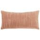 Rizzy Home 14" x 26" Striped Down Filled Lumbar Pillow in Terra Cotta, , large