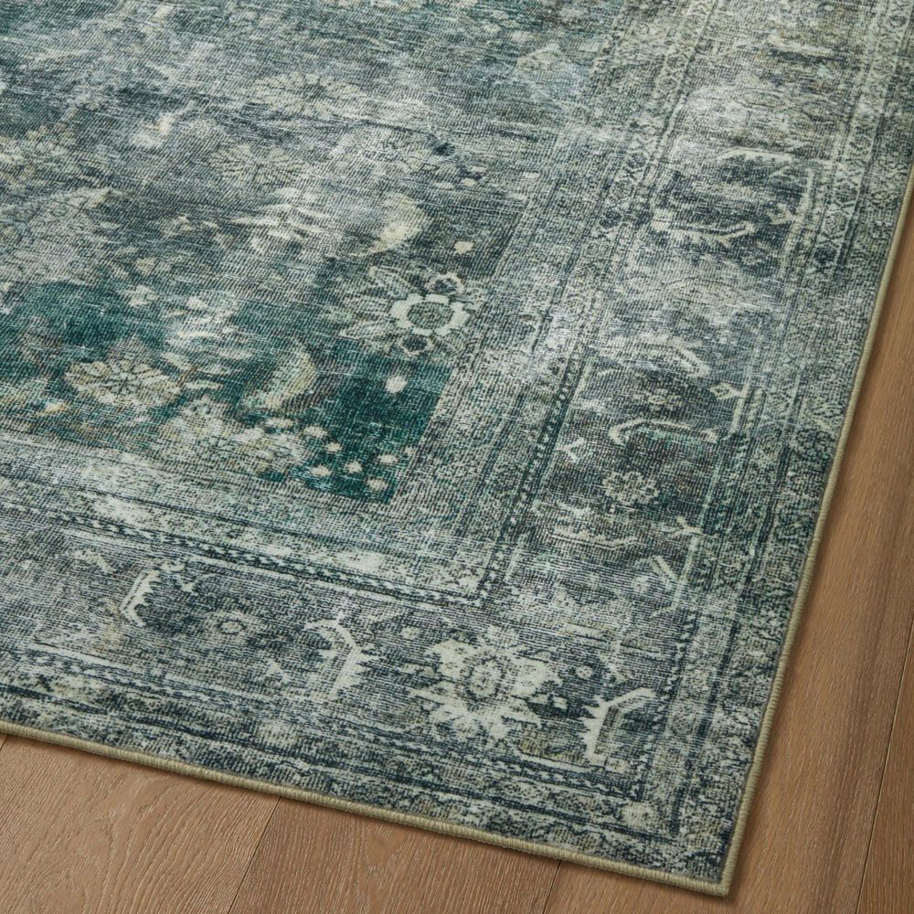 Magnolia Home Banks 2&#39;6&quot; x 9&#39;6&quot; Blue and Lagoon Runner, , large