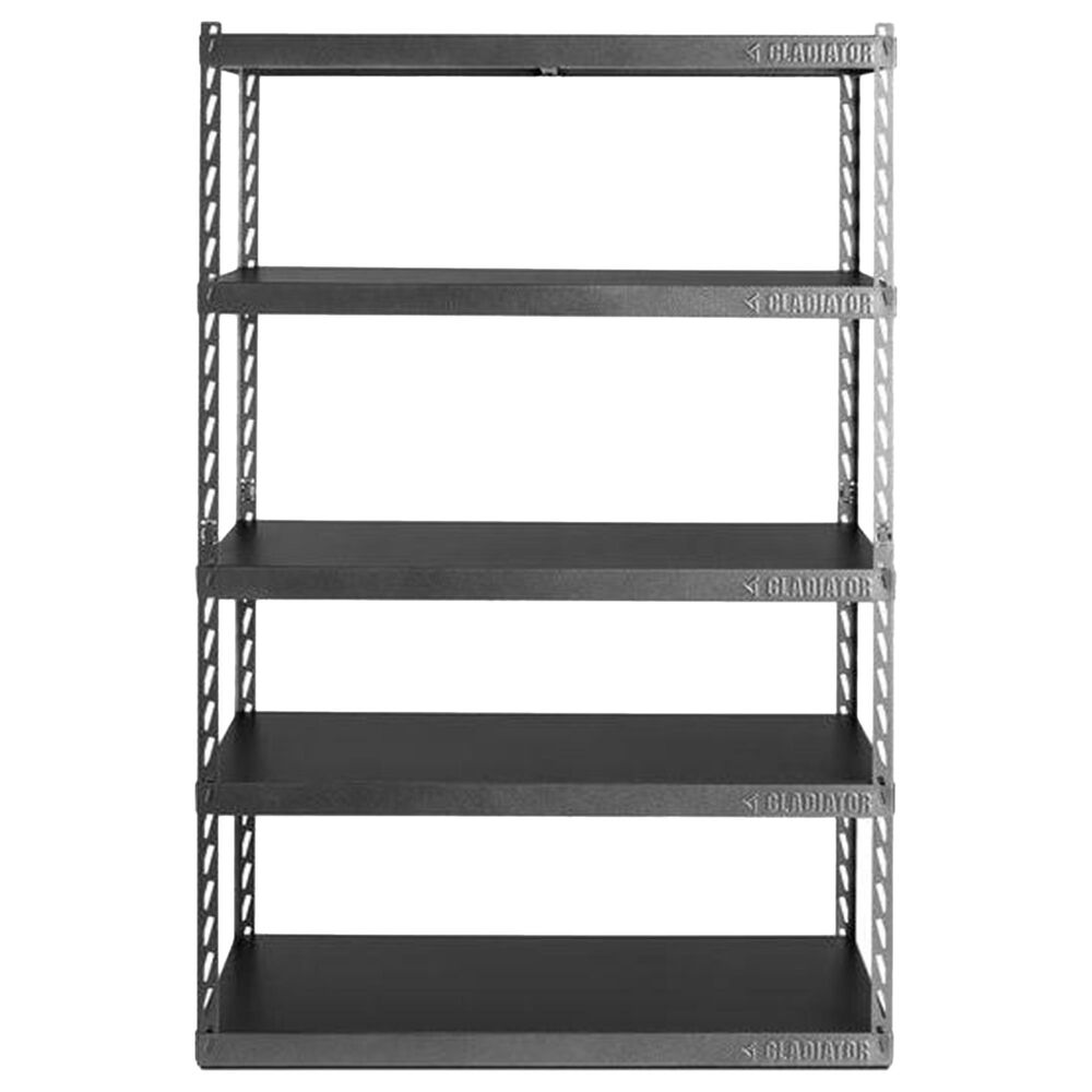Gladiator 48" Wide Ez Connect Rack with Five 24" Deep Shelves in Hammered Granite, , large