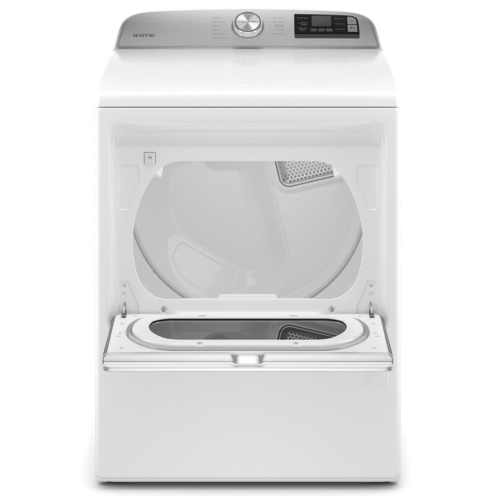Maytag 7.4 Cu. Ft. Front Load Gas Dryer Smart Capable with Extra Power Button in White, , large