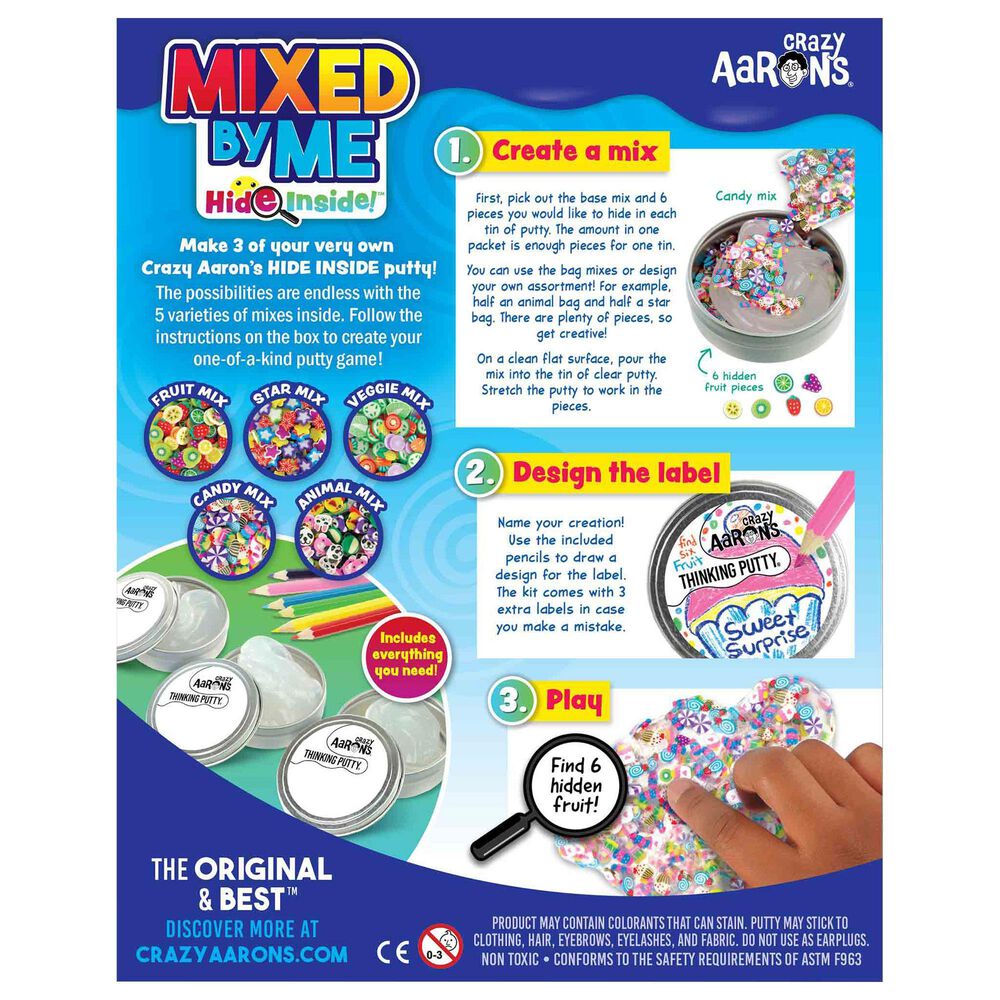 Crazy Aaron&#39;s Mixed by Me Hide Inside Thinking Putty Kit, , large
