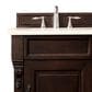 James Martin Brookfield 26" Single Bathroom Vanity in Burnished Mahogany with 3 cm Eternal Marfil Quartz Top and Rectangle Sink, , large