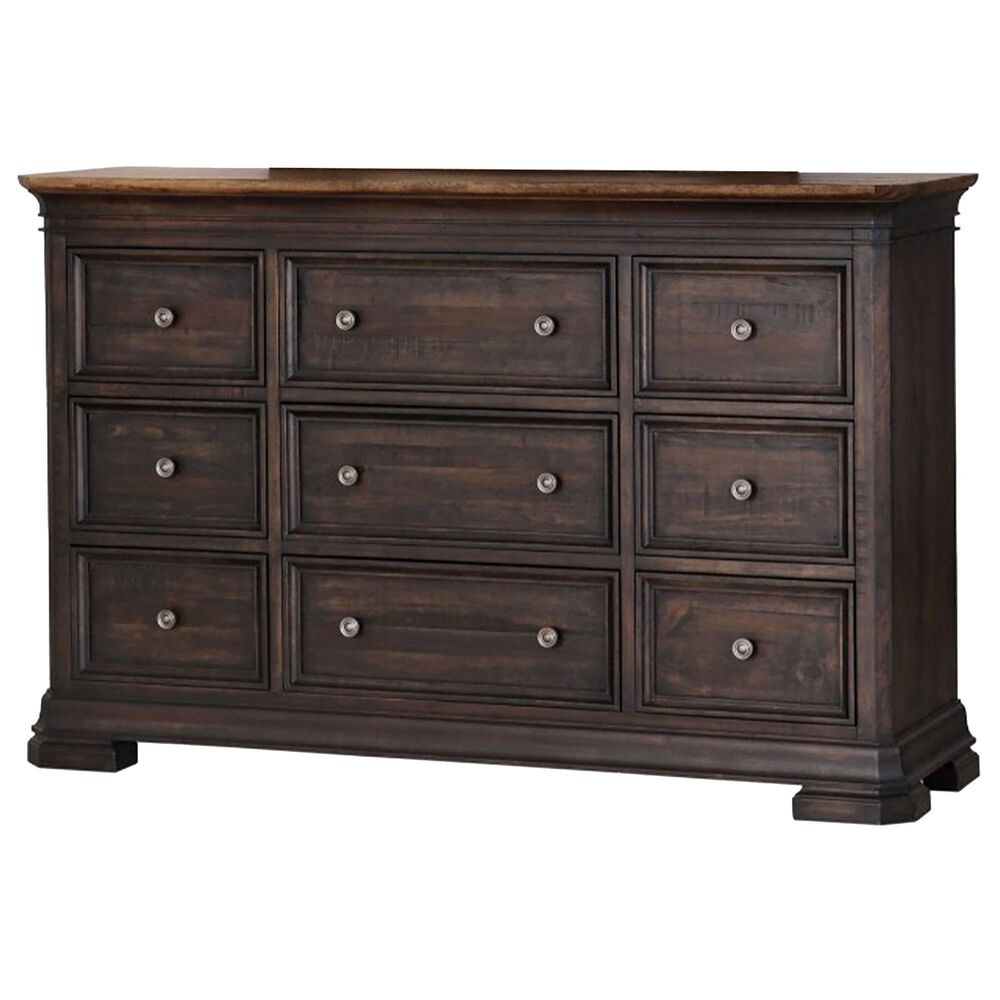 Napa Furniture Design Grand Louie 9-Drawer Dresser in Ebony and Wheat, , large