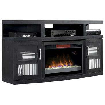 Fabio Flames Cantilever TV Stand with 26" Infrared Quartz Electric Fireplace Insert, , large