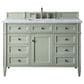 James Martin Brittany 48" Single Bathroom Vanity in Sage Green with 3 cm Arctic Fall Solid Surface Top and Rectangular Sink, , large