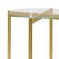 Signature Design by Ashley Wynora Round End Table in White and Gold, , large