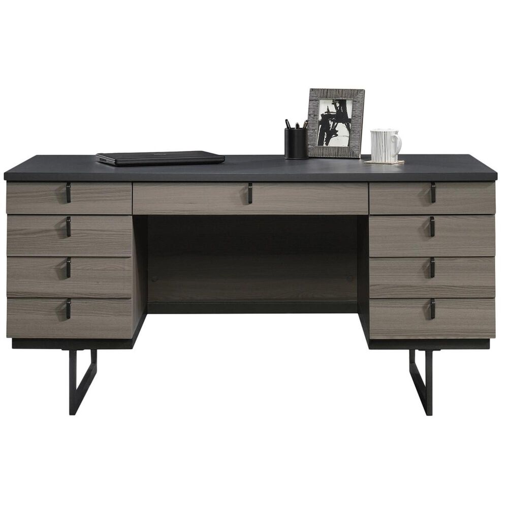 Flash Furniture Dark Ash Wood Grain Finish Computer Desk with Two Drawers