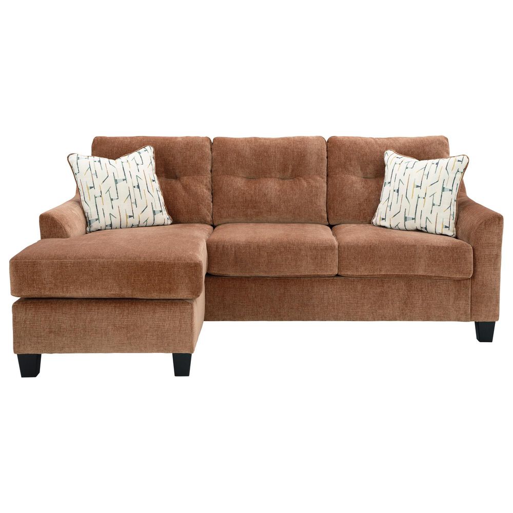 Signature Design by Ashley Amity Bay Stationary Queen Sofa Chaise Sleeper in Clay, , large