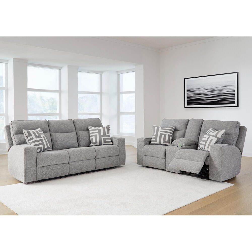 Signature Design by Ashley Biscoe Power Reclining Sofa in Pewter, , large