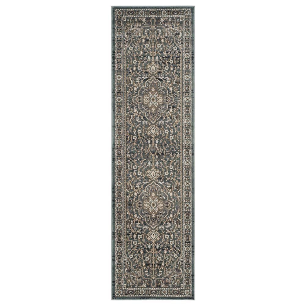 Safavieh Lyndhurst 2"3" x 12" Teal and Grey Runner, , large