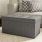 Timberlake Lavish Home Large Folding Storage Ottoman in Gray, , large