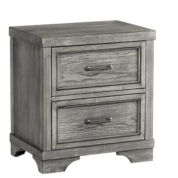 Eastern Shore Foundry 2 Drawer Nightstand in Brushed Pewter, , large