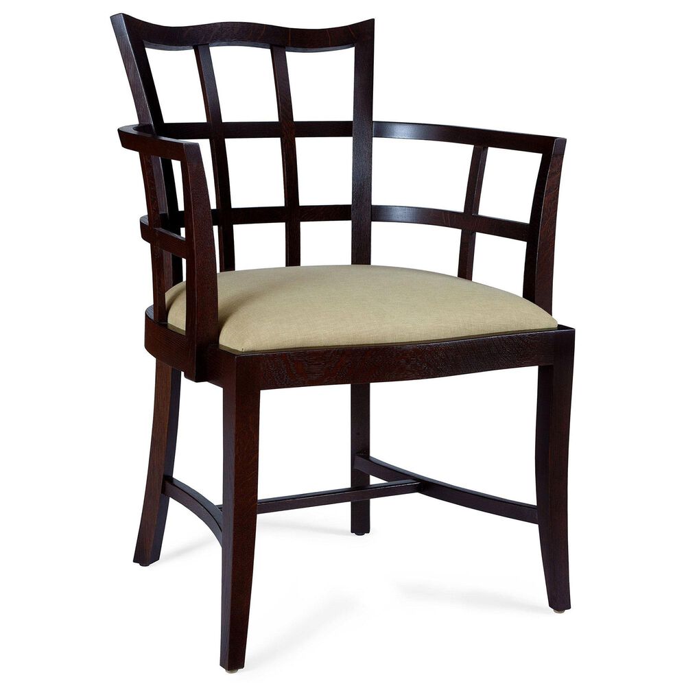 Stickley Furniture Surrey Hills Dining Arm Chair with Kiln Dried Solid Oak Frame in Mink, , large