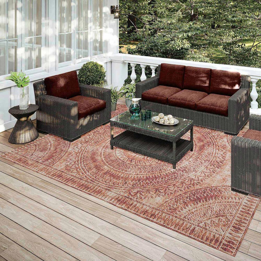 Dalyn Rug Company Sedona Oriental 10&#39; x 14&#39; Spice Indoor/Outdoor Area Performance Rug, , large