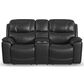 Flexsteel Crew Power Reclining Loveseat with Console, Power Headrests and Lumbar in Raven, , large