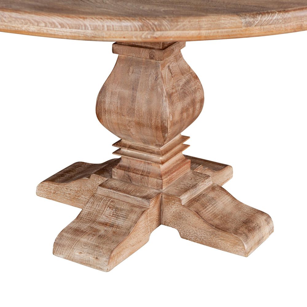 Home Trends &amp; Design San Rafael 54&quot; Round Dining Table in Antique Oak - Table Only, , large