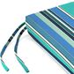 Jordan Manufacturing 19" x 17" Outdoor Chair Pad Seat Cushion in Sunbrella Dolce Stripe Oasis, , large