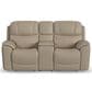 Flexsteel Crew Power Reclining Loveseat with Console, Power Headrests and Lumbar in Pebble, , large