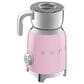 Smeg 20 Oz Retro Style Milk Frother in Pink and Polished Chrome, , large