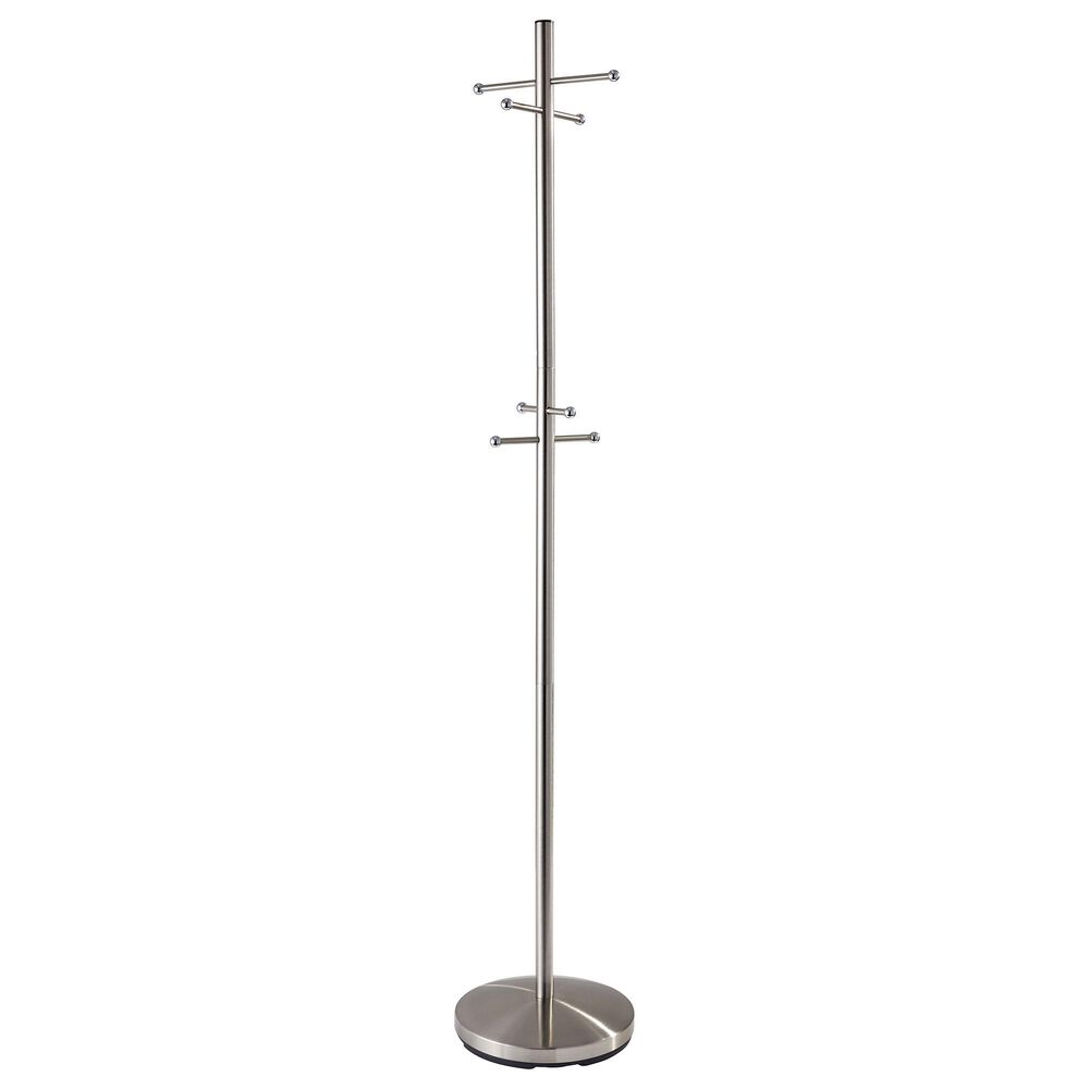 Adesso Coat Rack in Brushed Steel, , large