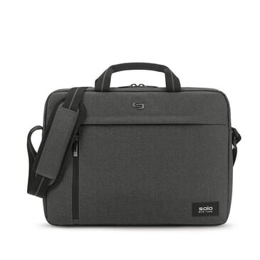 Solo Rivington Slim Brief Shoulder Bag for 15.6" Laptops in Gray, , large