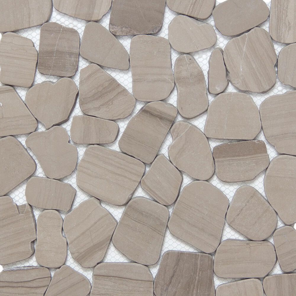 Emser Cultura Taupe 12" x 12" Natural Stone Mosaic Sheet, , large