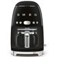 Smeg 47.34 Oz Drip Coffee Maker in Black and Polished Chrome, , large