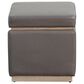 Linden Boulevard Square Storage Ottoman in Grey, , large
