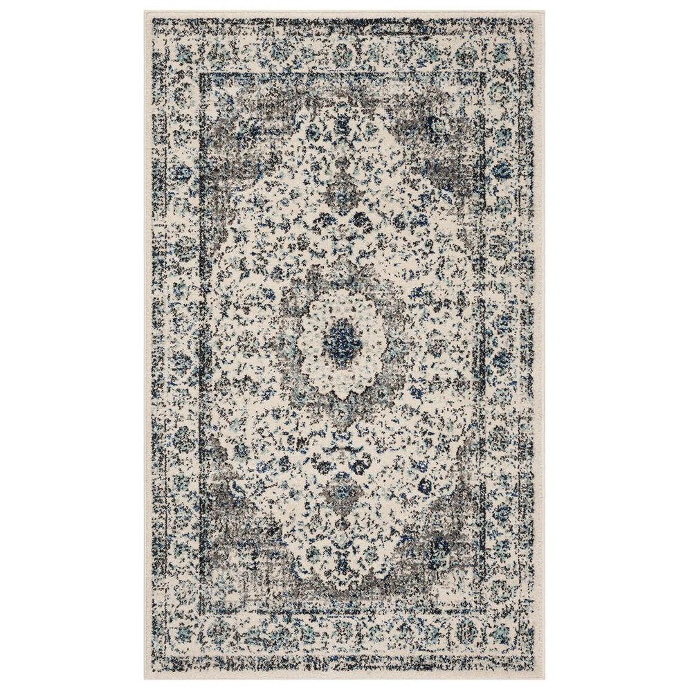 Safavieh Evoke EVK220D-3 3&#39; x 5&#39; Grey/Ivory Area Rug, , large