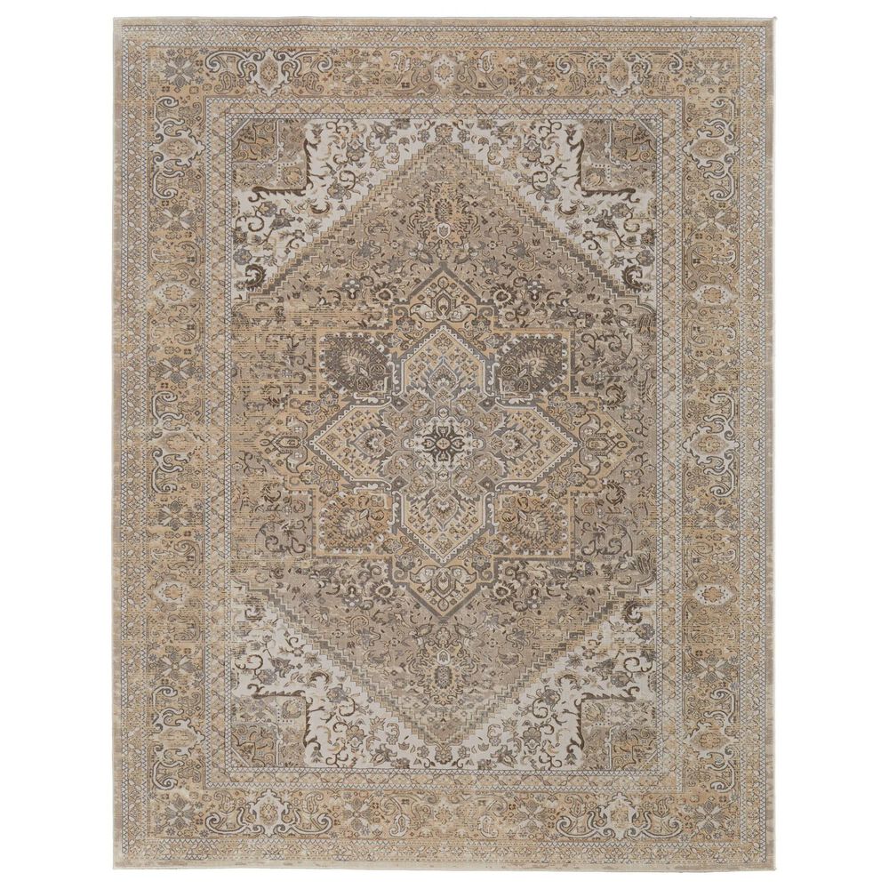 Feizy Rugs Celene 7"9" x 10" Beige and Brown Area Rug, , large