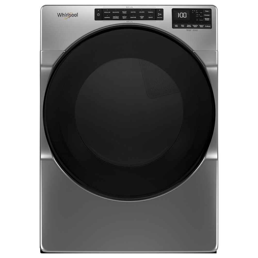 Whirlpool 5.0 Cu. Ft. Front Load Washer with 7.4 Cu. Ft. Gas Dryer Laundry Pair in Chrome Shadow, , large