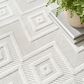 Nourison Versatile 4" x 6" Ivory and White Indoor/Outdoor Area Rug, , large