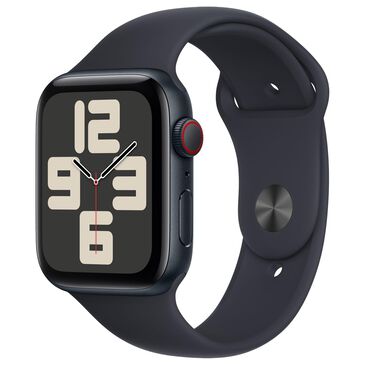 Apple Watch SE GPS + Cellular 44mm Midnight Aluminum Case with Midnight Sport Band - S/M, , large