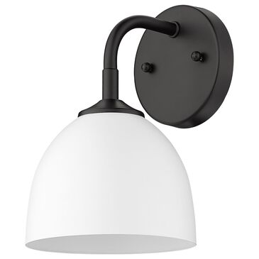 Golden Lighting Zoey 1-Light Wall Sconce in Matte Black, , large