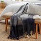 Surya Lanose 50" x 60" Throw in Light Gray and Charcoal, , large