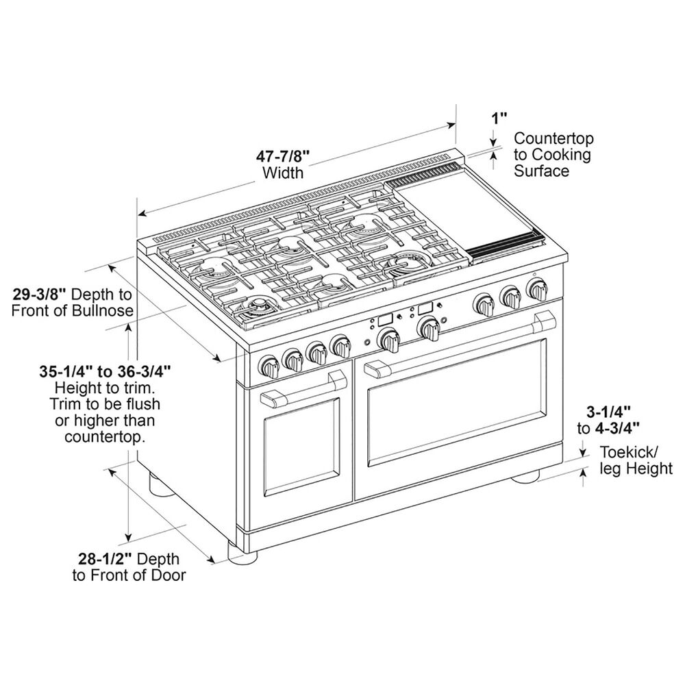 Cafe 8.25 Cu. Ft. Freestanding Dual Fuel Range with Double Oven in Matte Black and Brushed Stainless, , large