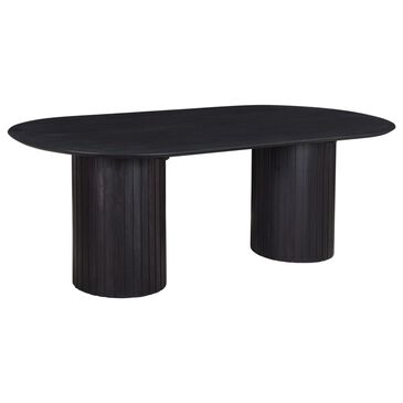 Moe"s Home Collection Povera Oval Dining Table in Black - Table Only, , large