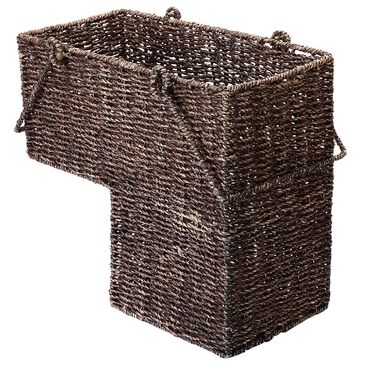 Timberlake 14" Staircase Basket with Handles in Brown, , large