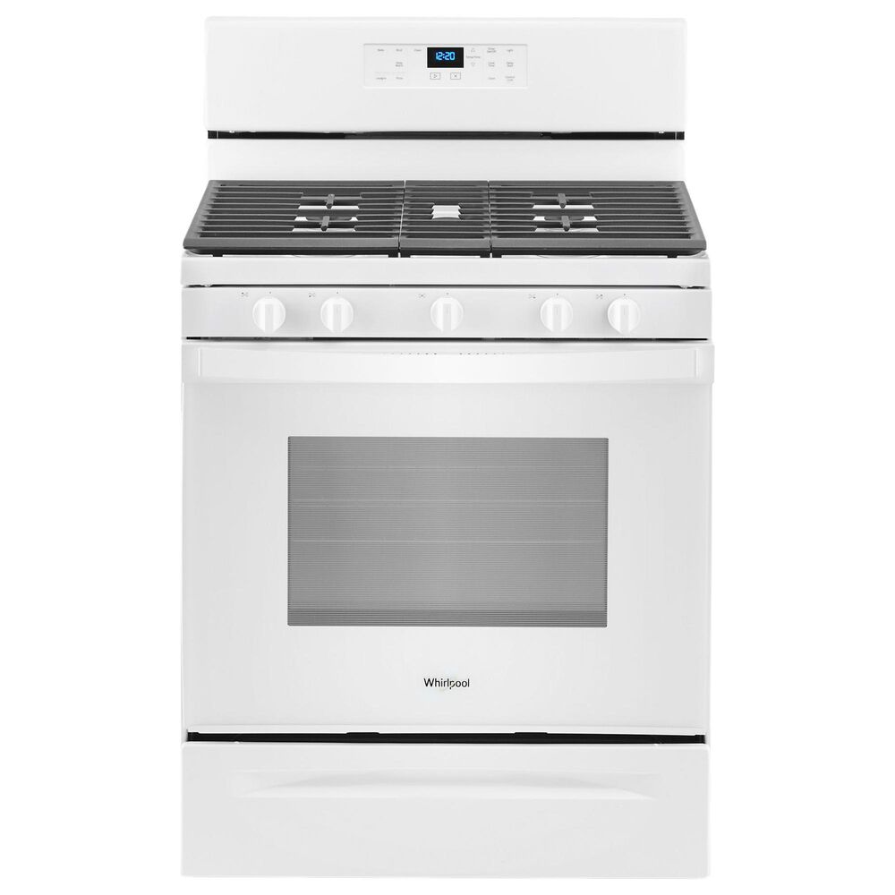Whirlpool 5.0 Cu. Ft. Gas Range with Center Oval Burner in White, , large