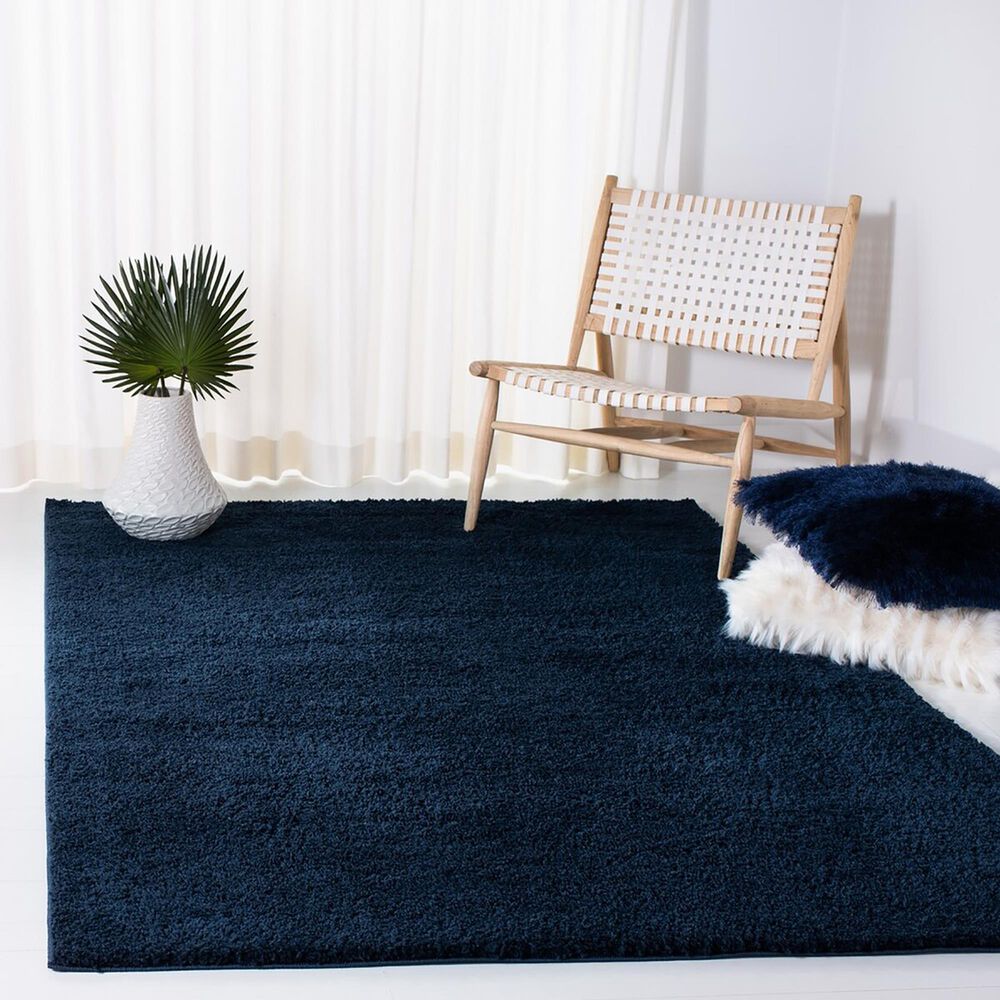 Safavieh August Shag AUG553M 4&#39; x 6&#39; Navy Area Rug, , large