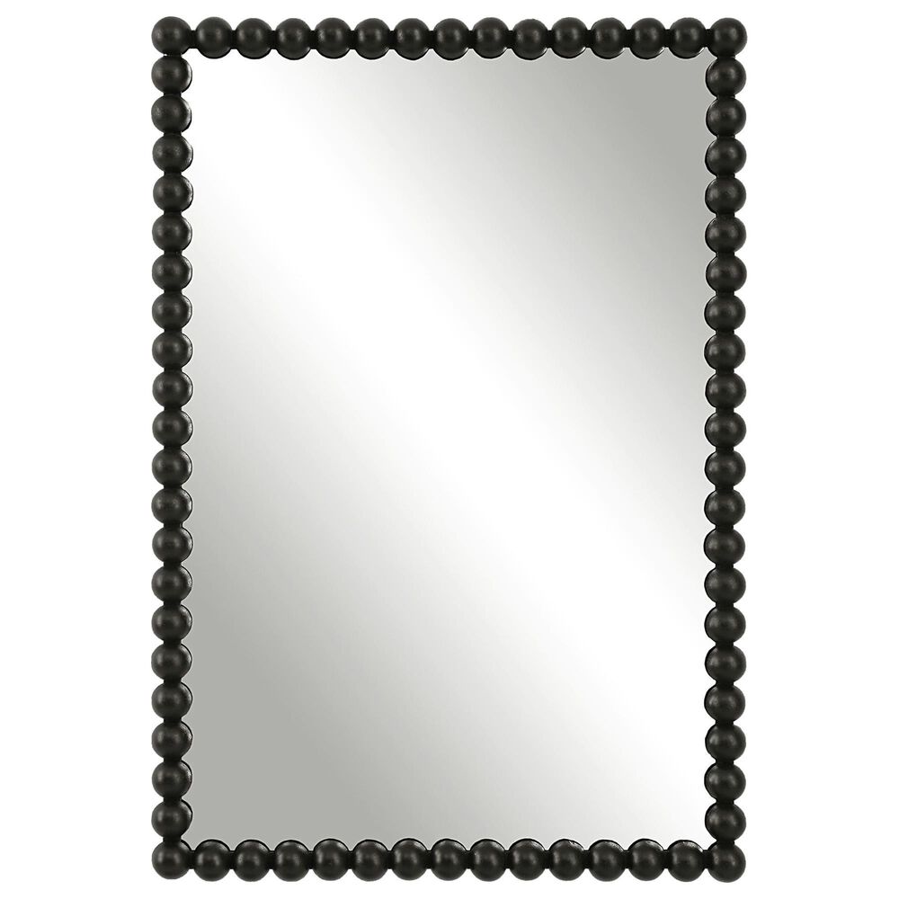 Uttermost Serna Vanity Mirror in Satin Black, , large