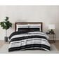 Pem America Brentwood 3-Piece Full/Queen Duvet Cover Set in Black, Grey and White, , large