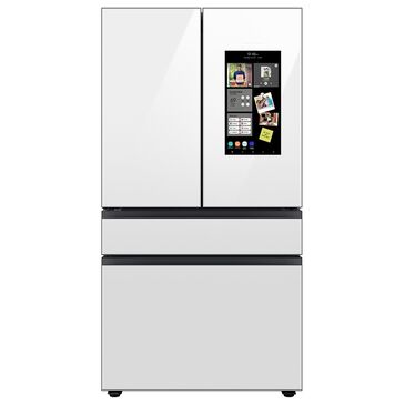 Samsung Bespoke 29 Cu. Ft. 4-Door French Door Refrigerator with Family Hub in White Glass, , large