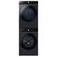 Samsung Bespoke 5.3 Cu. Ft. Front load Washer with Super Speed Wash and AI Smart Dial in Brushed Black, , large