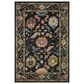 Loloi Padma 2" x 5" Black and Multicolor Runner, , large