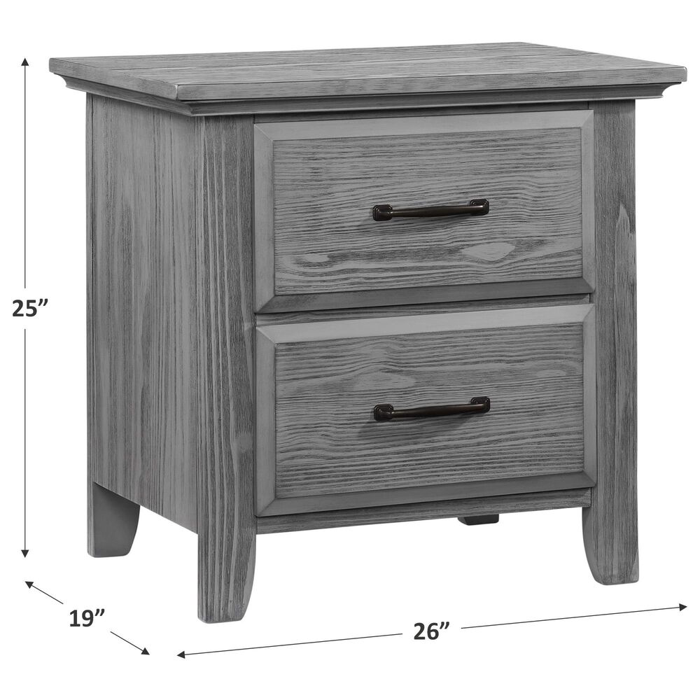 Oxford Baby Willowbrook 2 Drawer Nightstand in Graphite Gray, , large