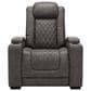 Signature Design by Ashley HyllMont Power Recliner with Power Headrest in Gray, , large