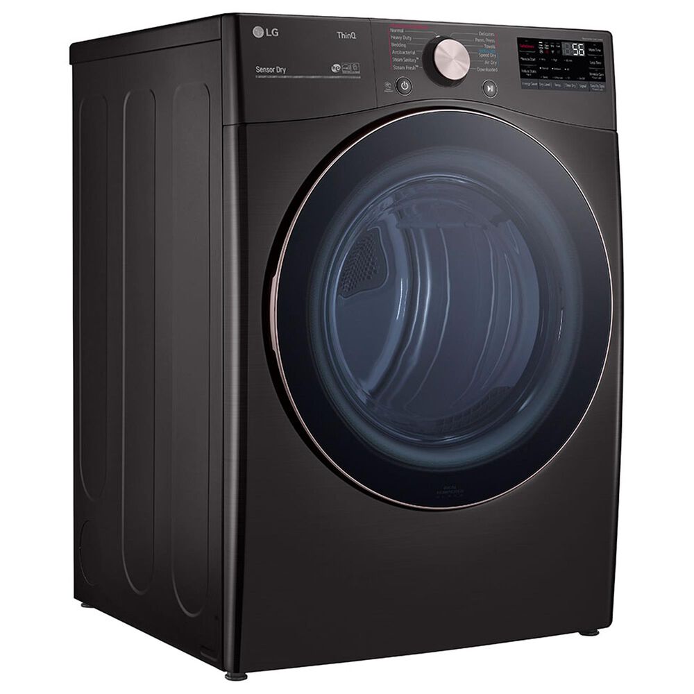 LG 7.4 Cu. Ft. Front Load Gas Dryer with TurboSteam in Black Steel, , large